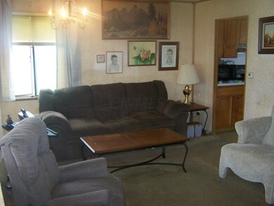 View into kitchen