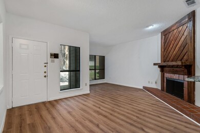 living with its fireplace