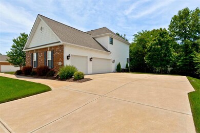 3 Car side entry Garage with extra wide driveway