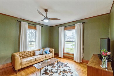 Large living room with natural light