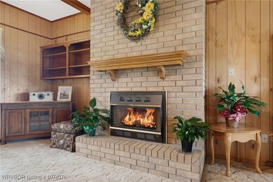 Living area with gas fireplace