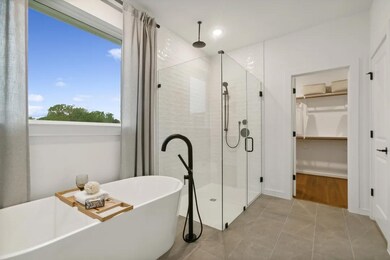 Primary bath with freestanding tub
