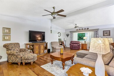 Spacious and Open with vaulted beamed ceiling. Bea