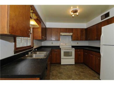 Oak cabinets and trim
