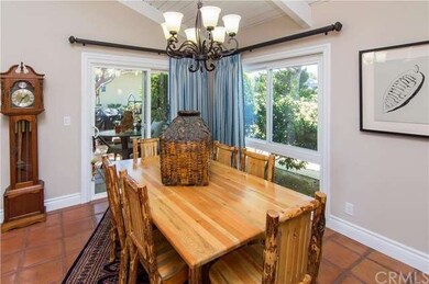 Dining area with slider that opens to the patio. T