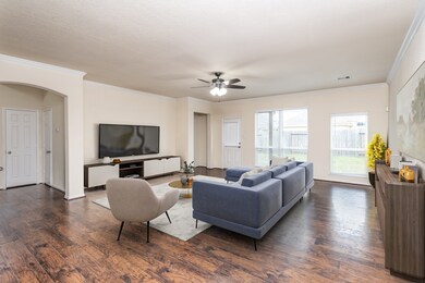 Family room virtually staged