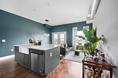 Gorgeous accent walls adds to the warmth of the sp