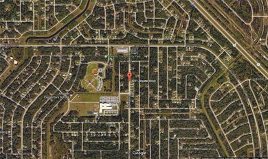 Satellite image of neighborhood zoomed out