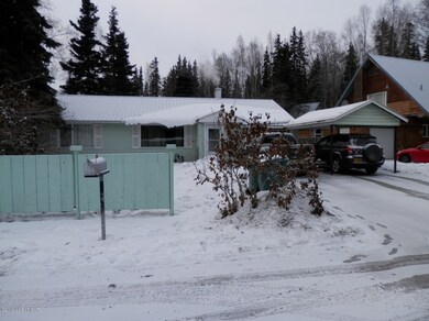 Partly fenced front yard