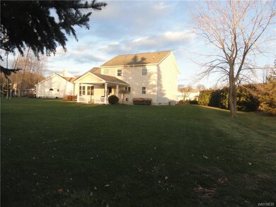 Beautiful manicured large backyard complete with c