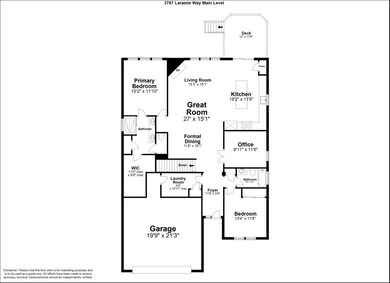 Main level floor plan.