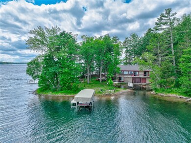 View of cabin at lagoon