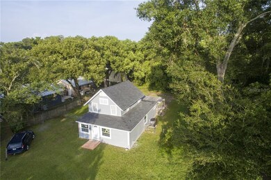 Aerial view of the house