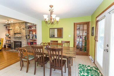 Living room into dining room