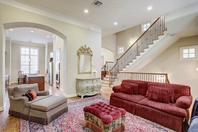 Looking towards the kitchen, you get a sense of ho