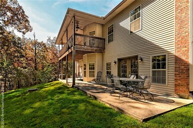 Backyard patio and covered deck