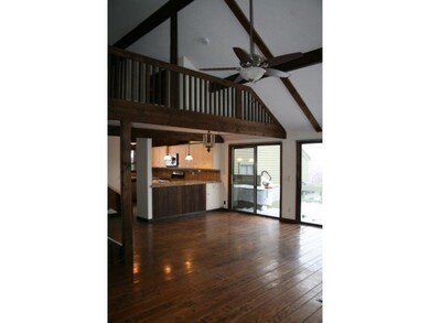 Living room with wood floors