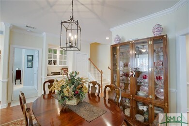 View from kitchen area into the great room with di