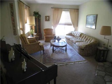 Spacious sunken living room off entry