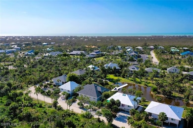 Aerial view featuring a residential view and a wat