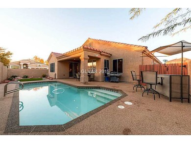 Exterior Back. Pool with Pebble Tech. Covered Pati