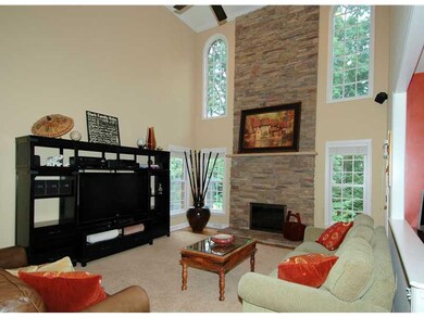 Great Room. Beautiful redone stacked stone firepla