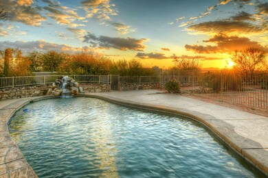 Waterfall, Pool & Sunset
