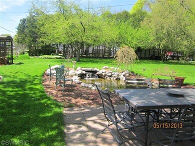 Patio and Pond in back yard