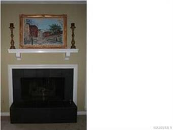 Closer view of fireplace