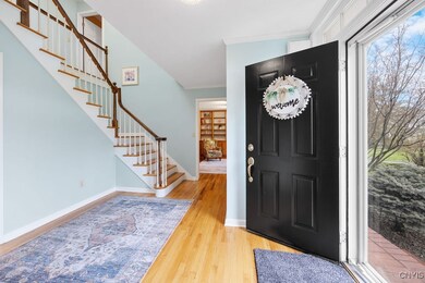 The view from the foyer into the first-floor offic