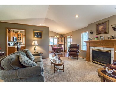 Enjoy the living room w/ gas fireplace