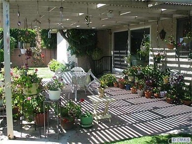 Back Yard Patio with Sliding Glass Doors to Living