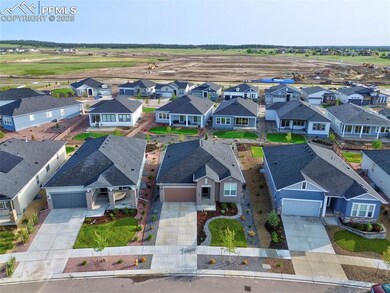 Aerial perspective of suburban area