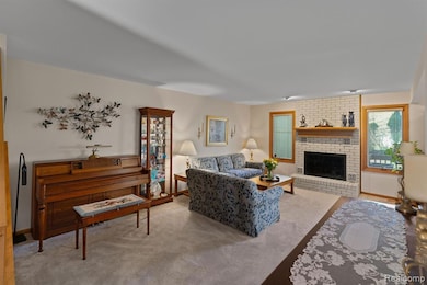 Living Room with Fireplace (pic #1)