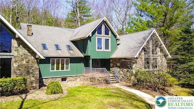 Multi Gable Stone Wood Chalet