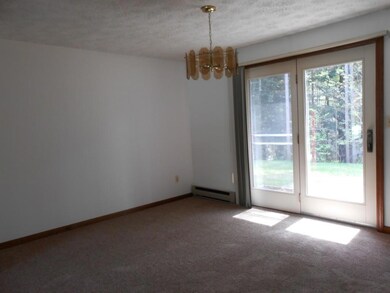 The dining room is light and bright....