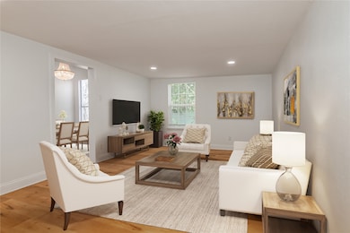 Virtually staged living room.