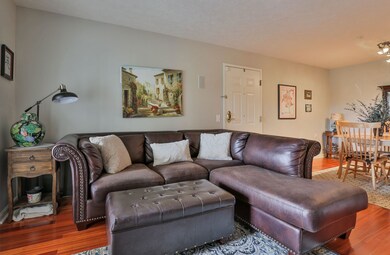 Beautiful natural light from slider to deck.