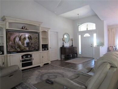 Large living room has lots of space for entertaini