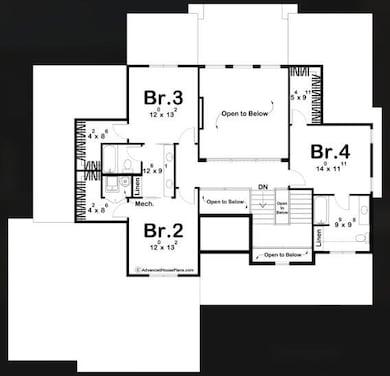 2nd floor plan 1214 Overlook