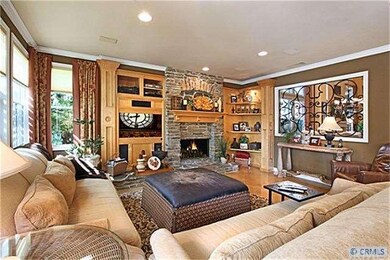 large open family room with backyard access