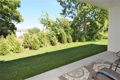 Natural privacy fence with good-size arborvitaes a