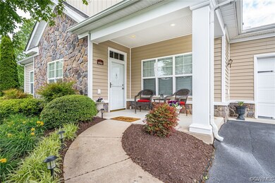 12X7 covered front porch entry into the living roo