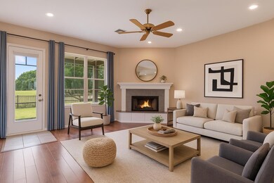 Living room with healthy amount of natural light,