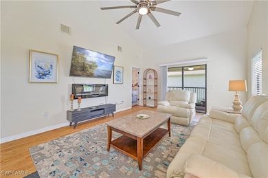 Living room featuring light hardwood / wood-style