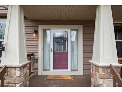 Front porch with new storm door