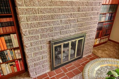 Gas fireplace made of beautiful Lava Rock