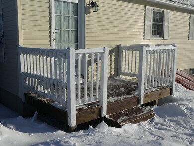 Back door with deck