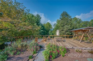 Community deck with winter mountain views