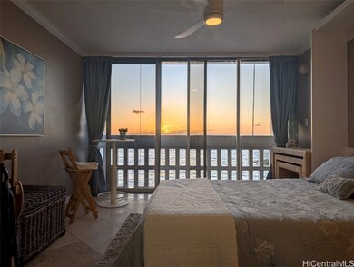 Sunset view from the open bedroom. enhanced